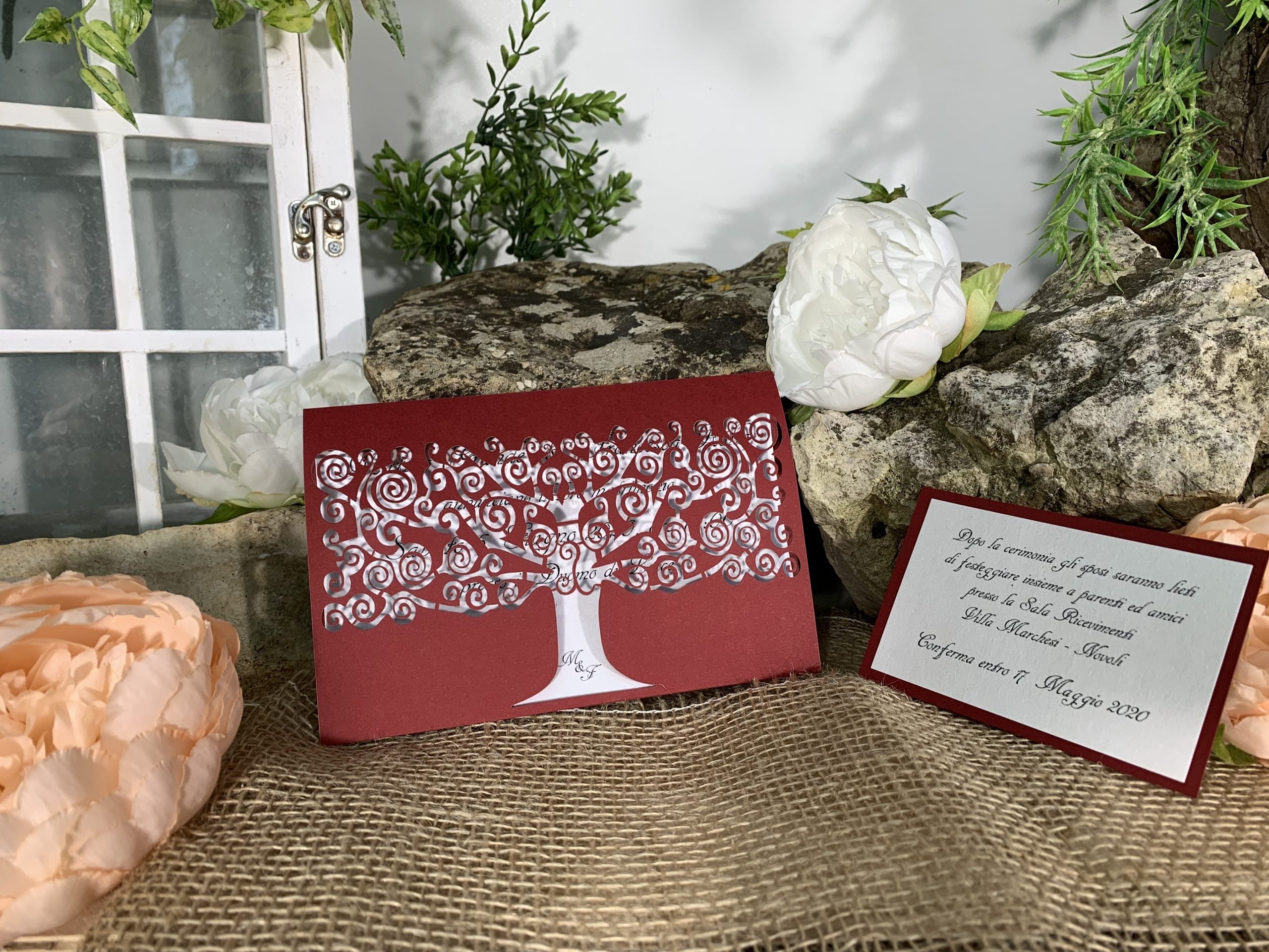 Partecipazione nozze Albero della vita Klimt – Idea's Cottage