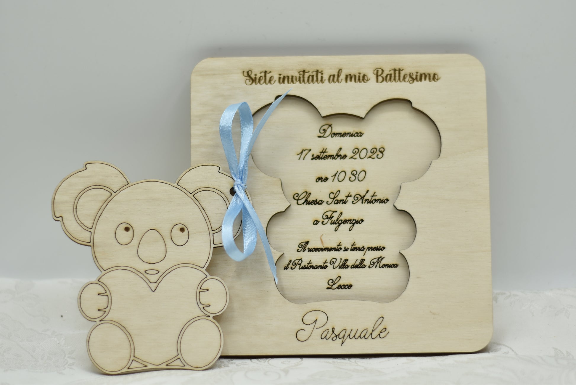 Bomboniere Battesimo personalizzate orologio koala