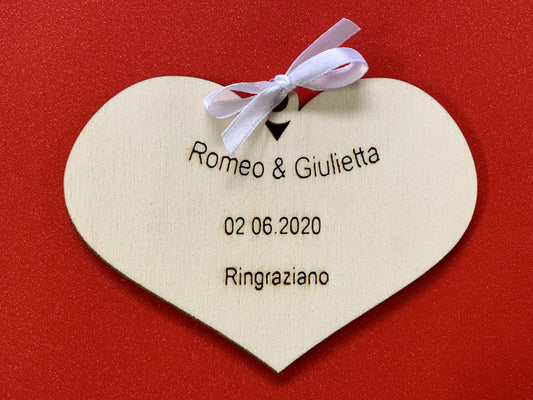 Segnaposto cuore tema amore Segnaposto 1